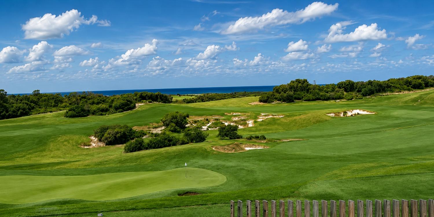 Looking out across the course from the clubhouse
